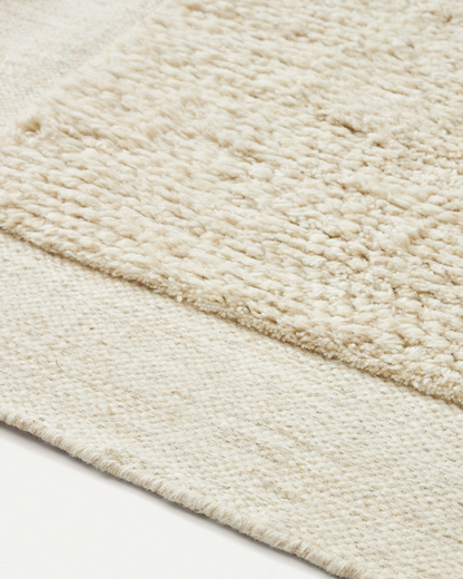 White Wool Japandi Rug