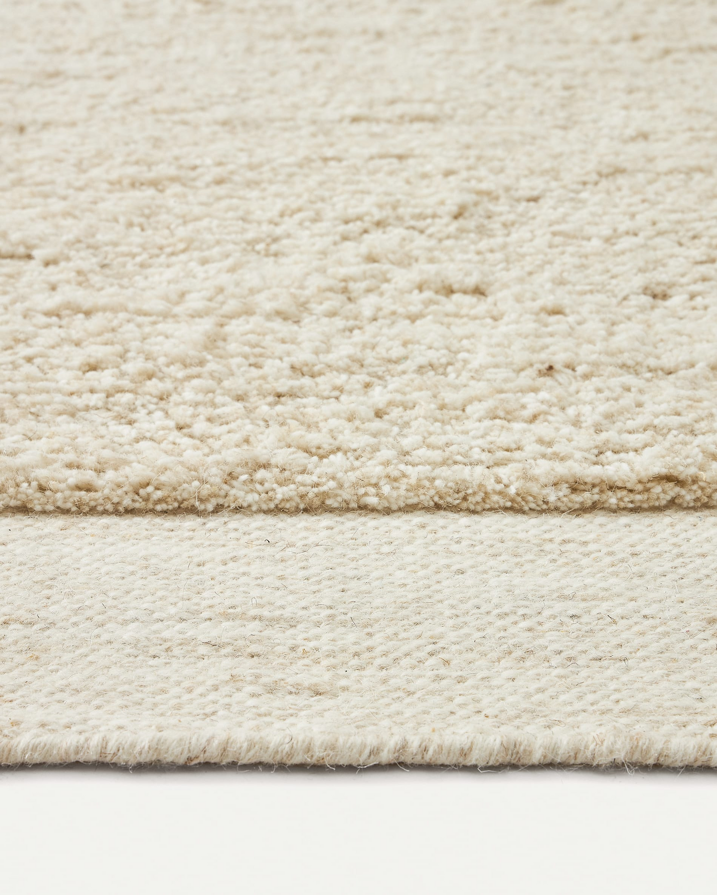 White Wool Japandi Rug