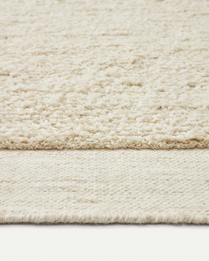 White Wool Japandi Rug