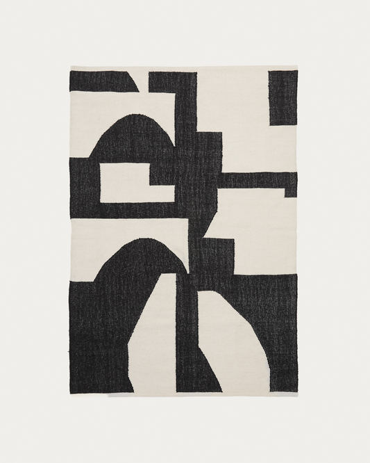 Black and White Japandi Rug