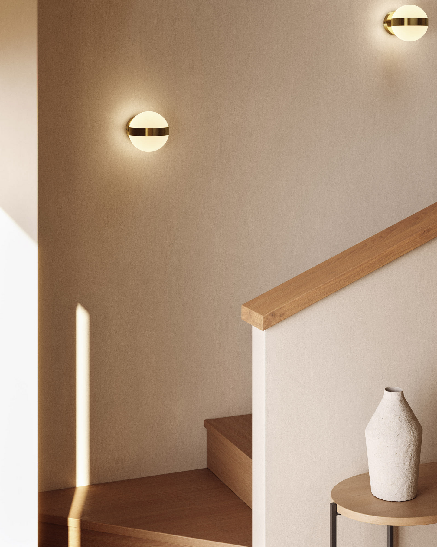 Japandi Milk Glass Wall Light