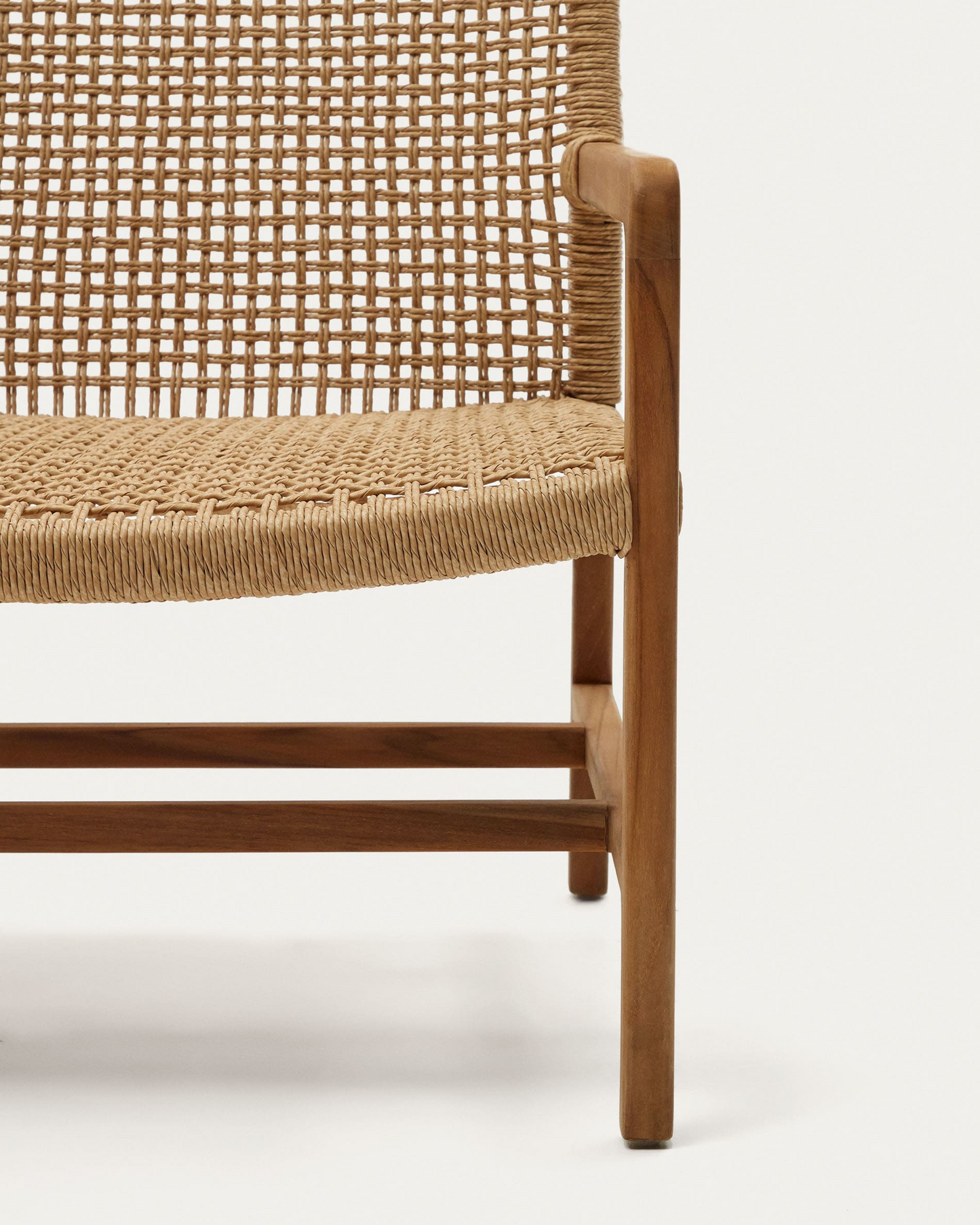 Japandi Solid Teak Armchair