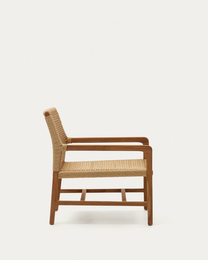 Japandi Solid Teak Armchair