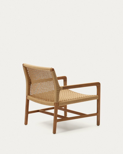 Japandi Solid Teak Armchair