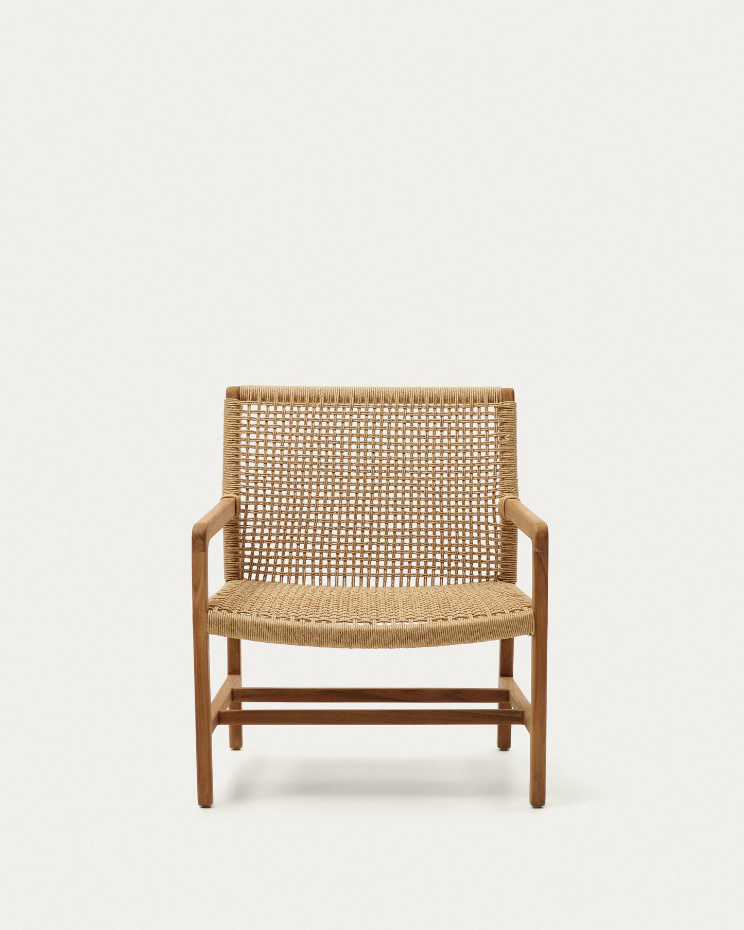 Japandi Solid Teak Armchair