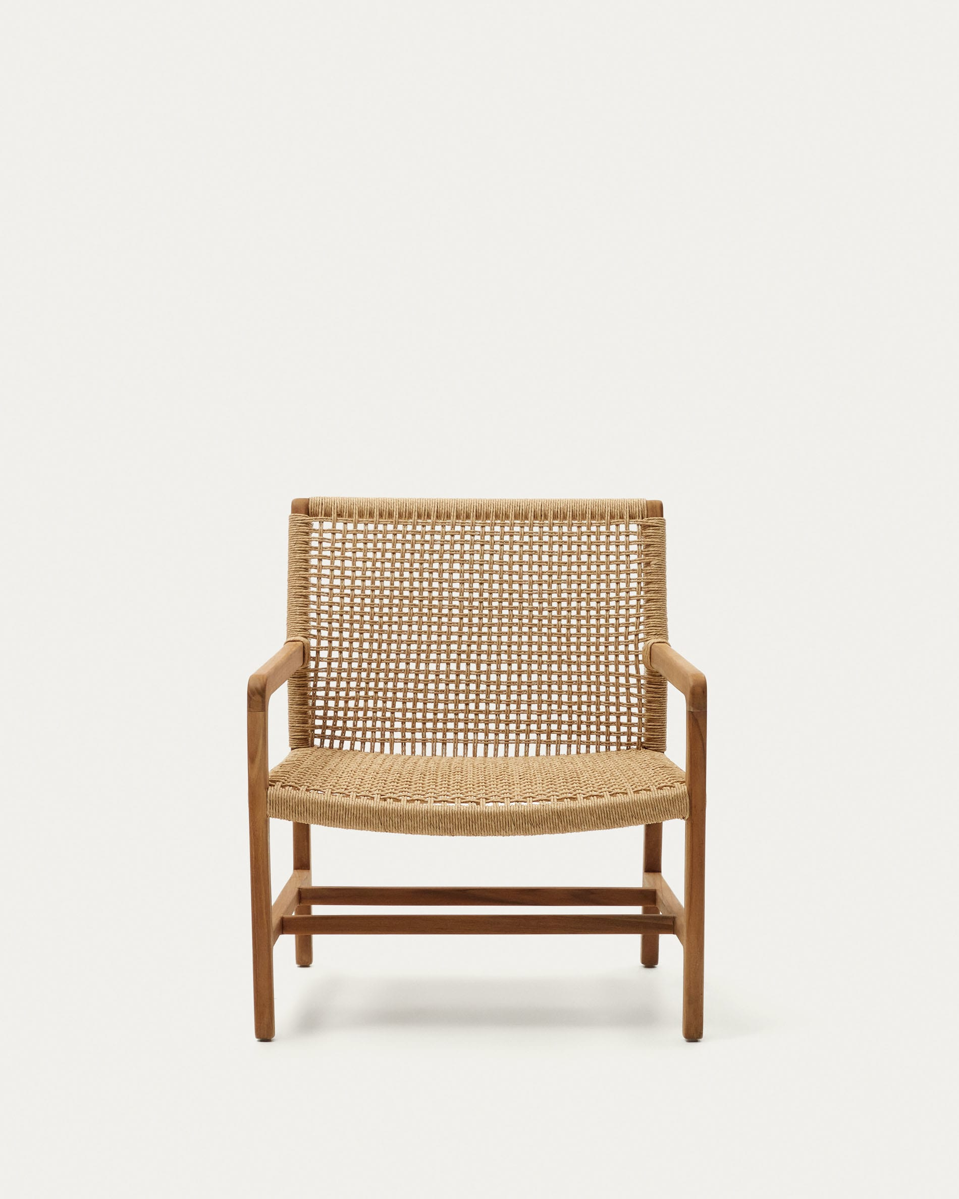 Japandi Solid Teak Armchair