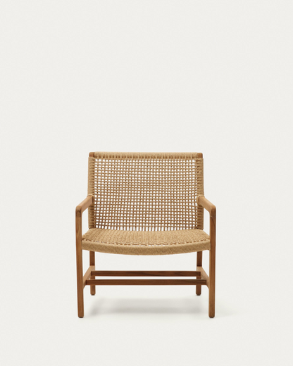 Japandi Solid Teak Armchair