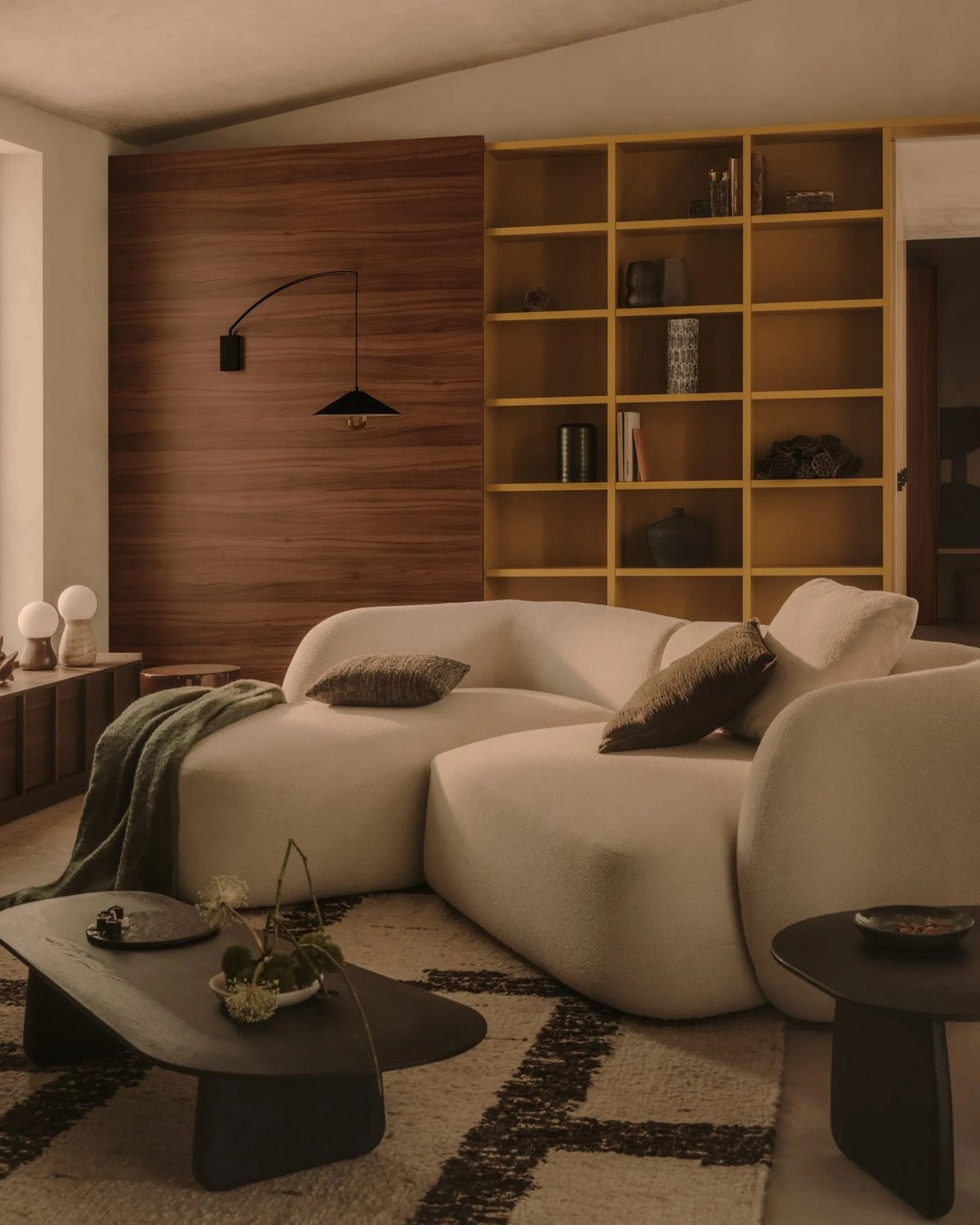 Black Organic Japandi Coffee Table