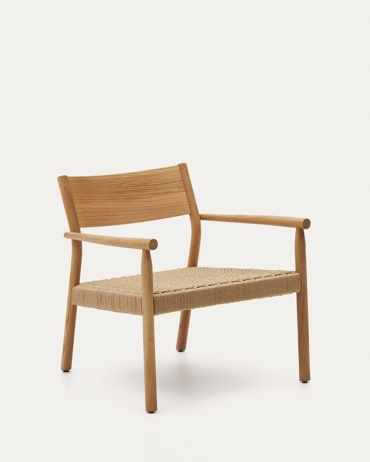 Japandi Wood and Rope Armchair