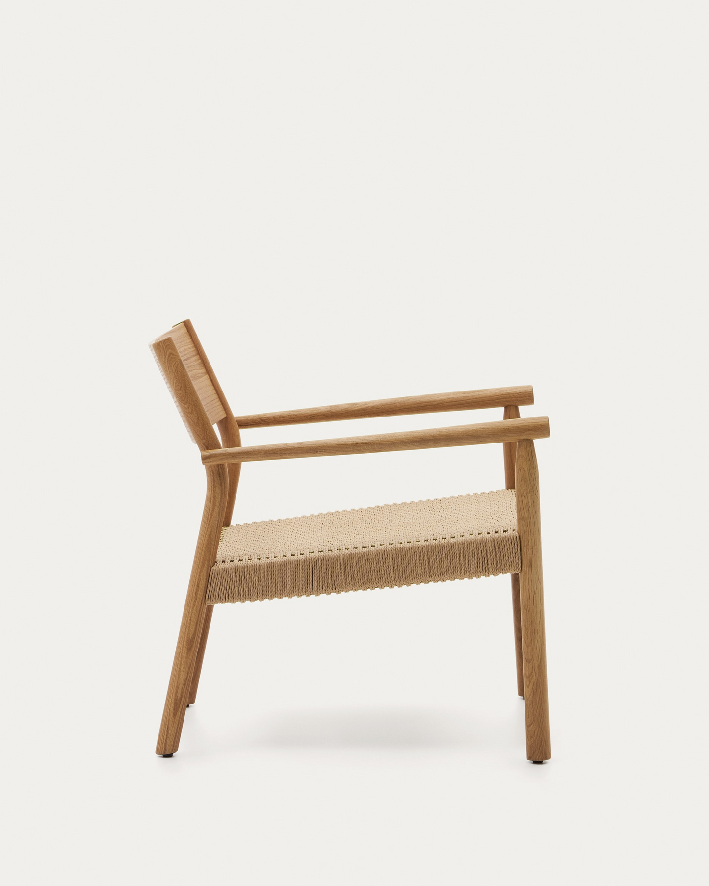 Japandi Wood and Rope Armchair