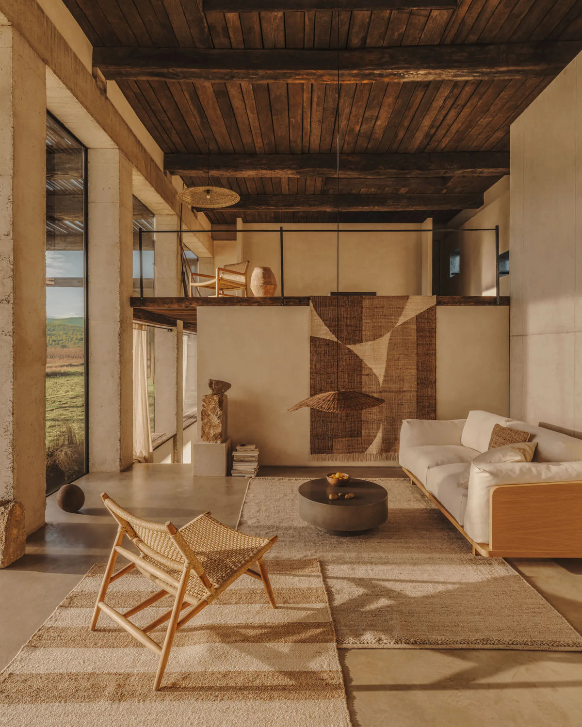 Cement Japandi Coffee Table