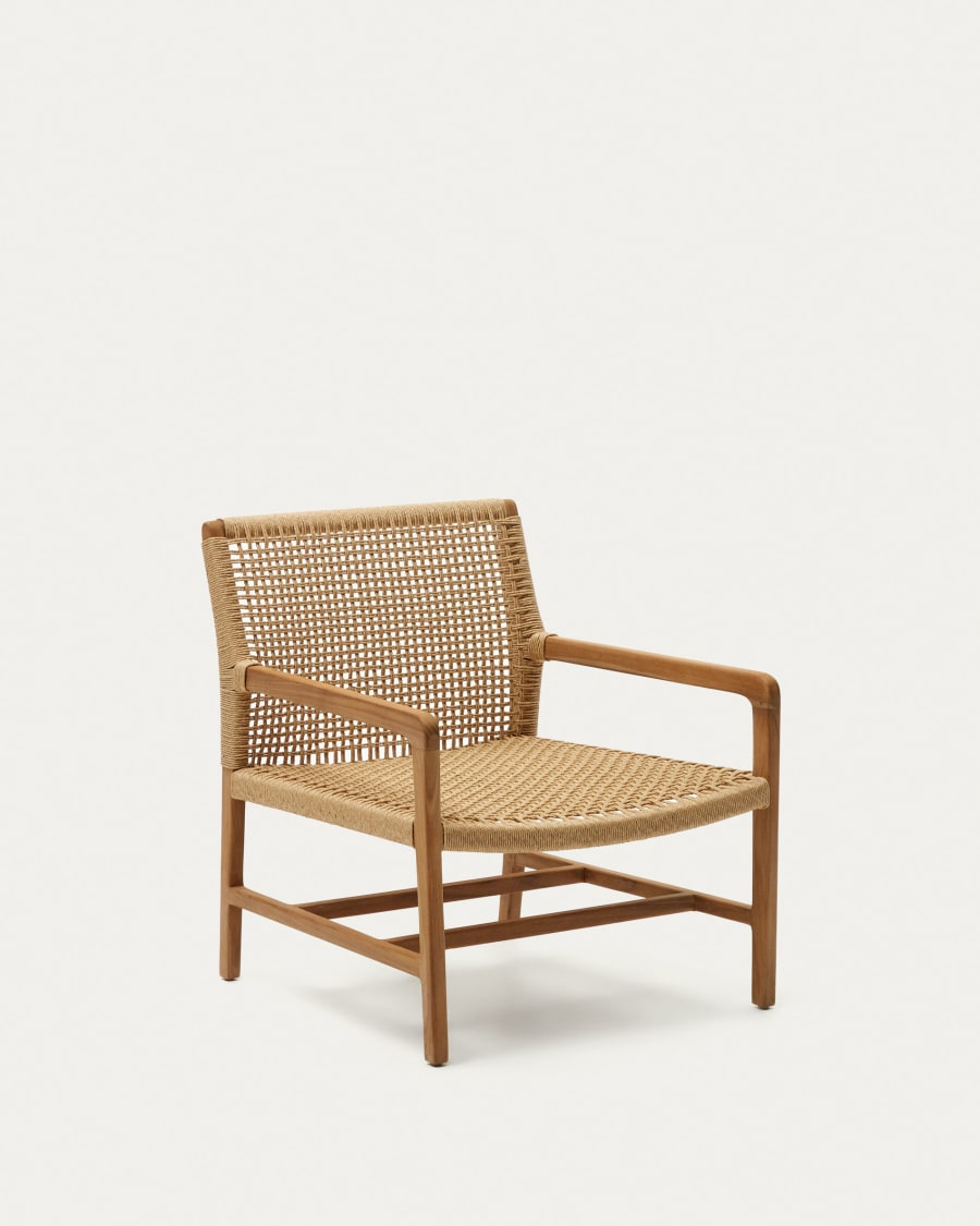 Japandi Solid Teak Armchair