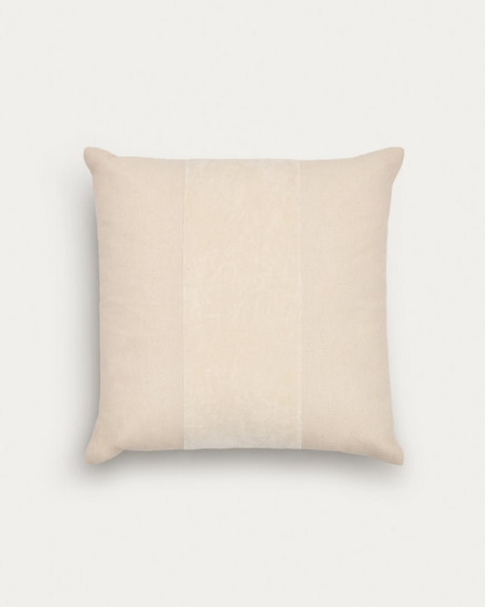 Japandi Cotton and Velvet Cushion Cover