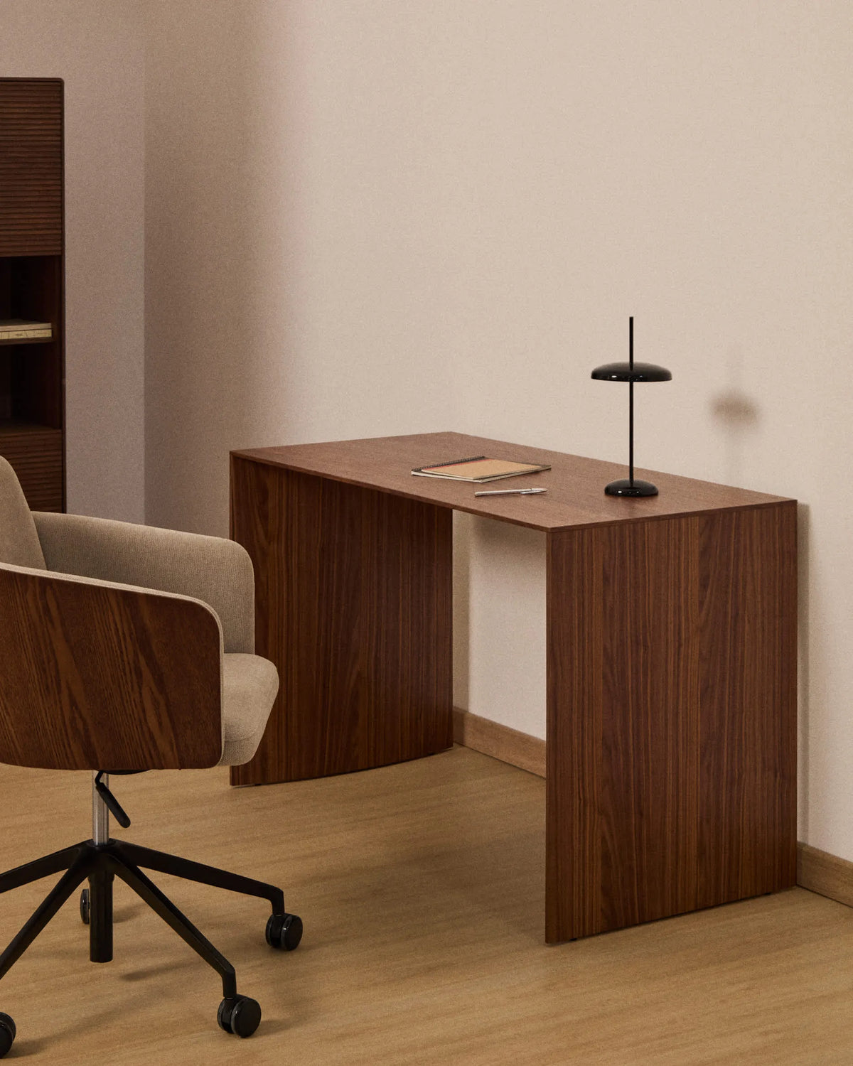 Walnut Japandi Desk