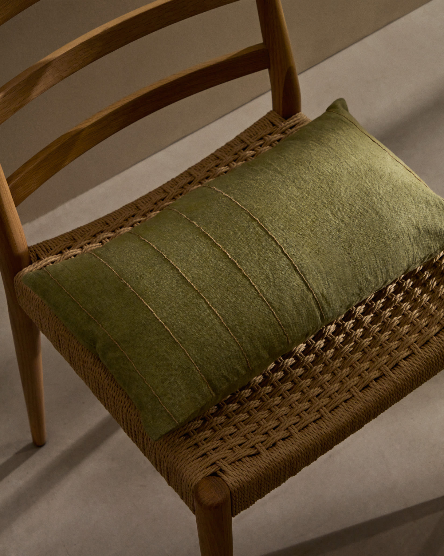 Green Japandi Cushion Cover