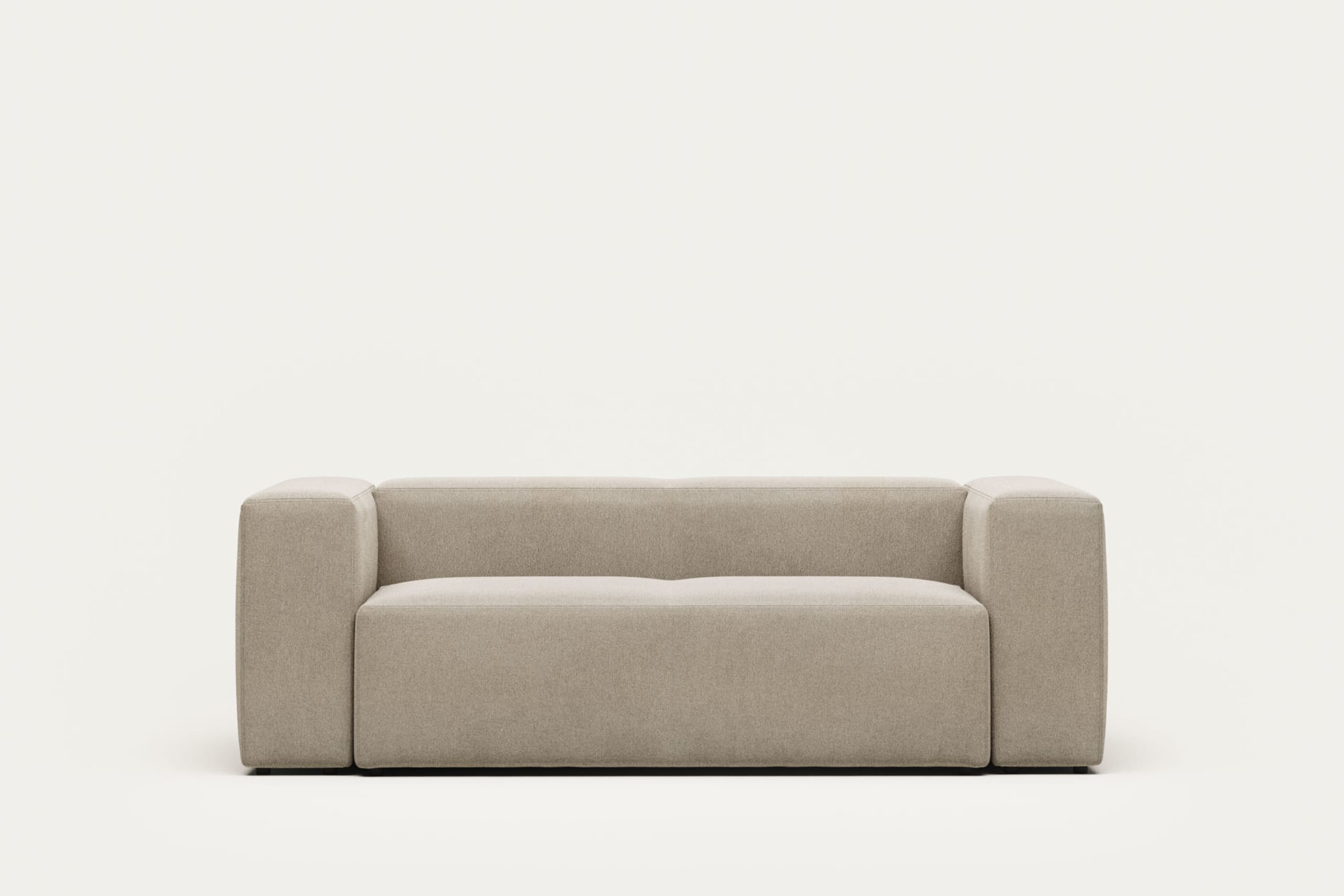 Beige 2 Seater Japandi Sofa
