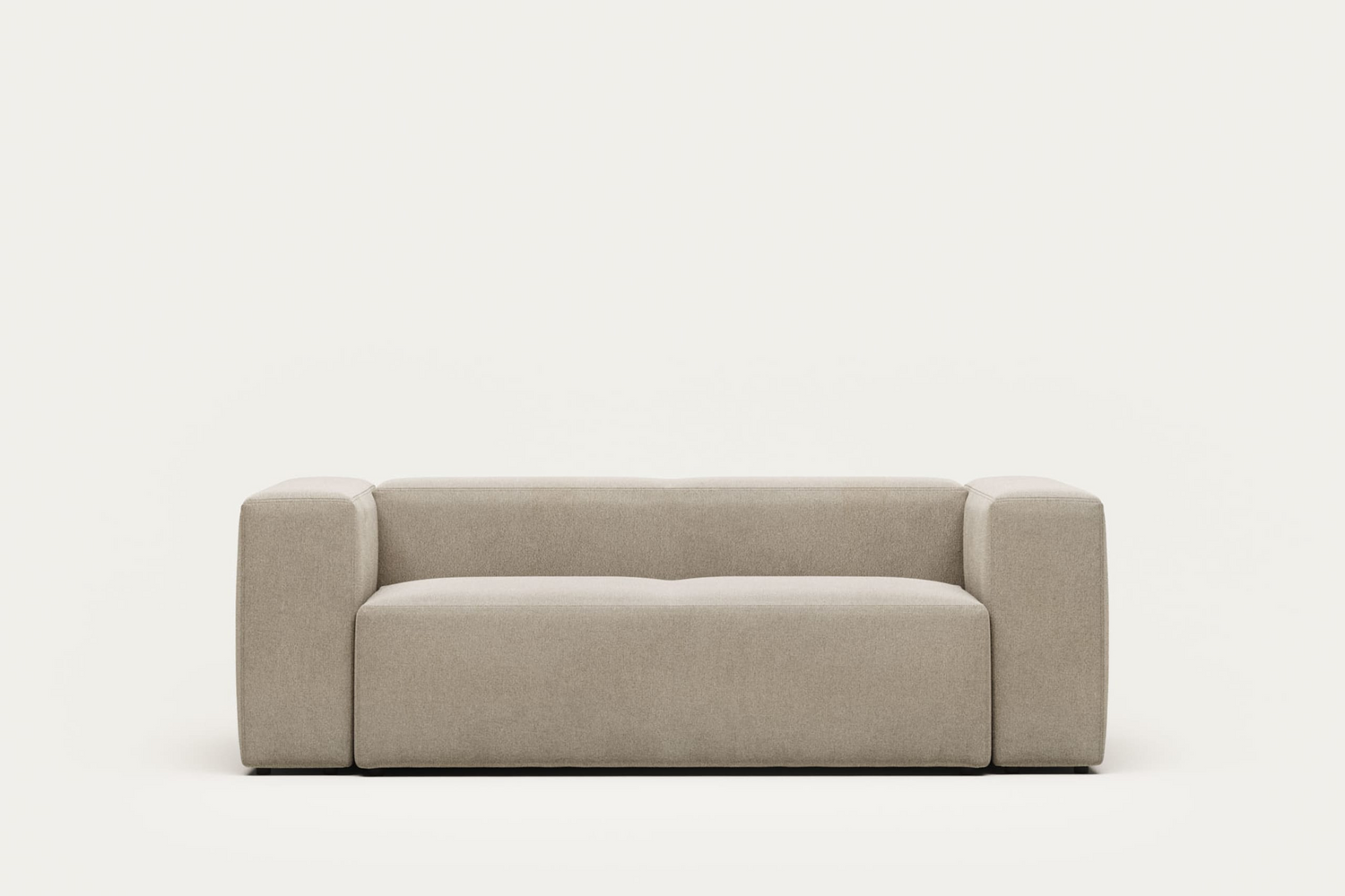 Beige 2 Seater Japandi Sofa