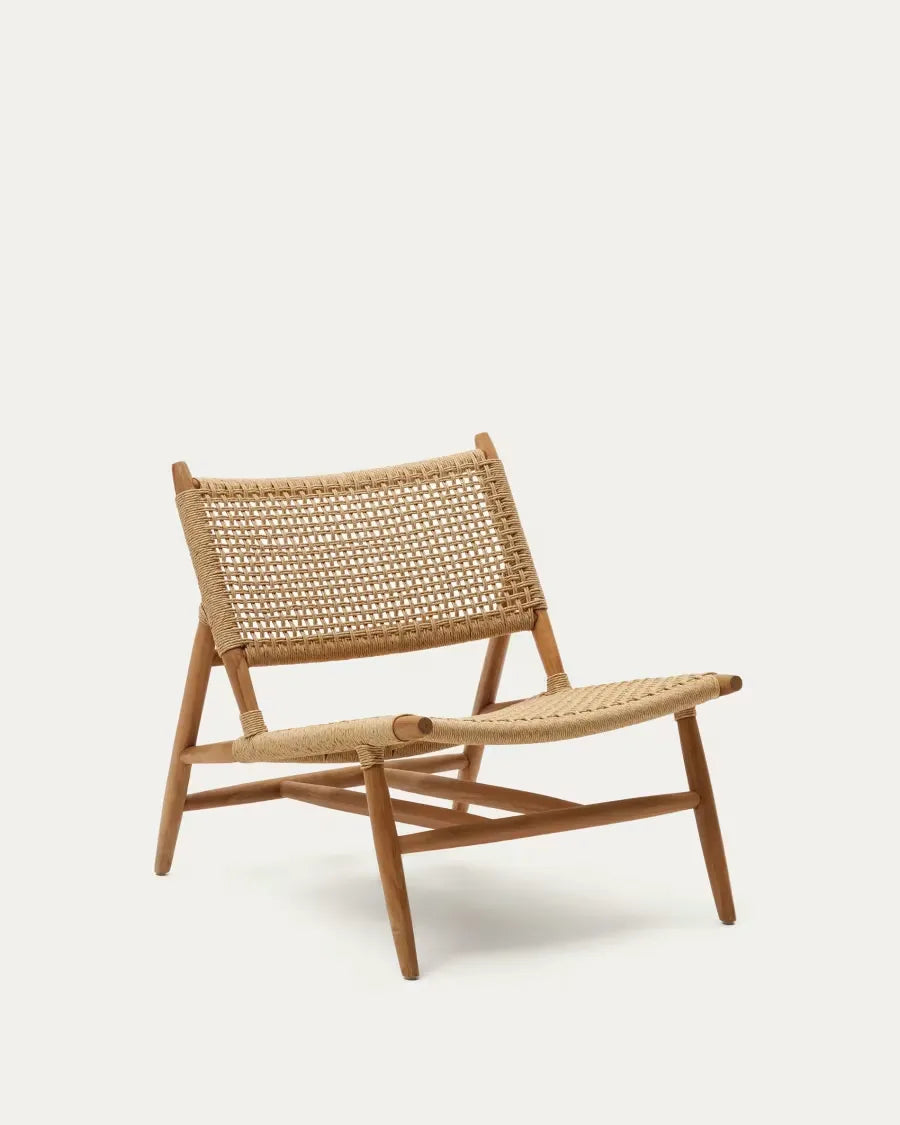 Japandi Indoor/Outdoor Armchair in solid teak wood