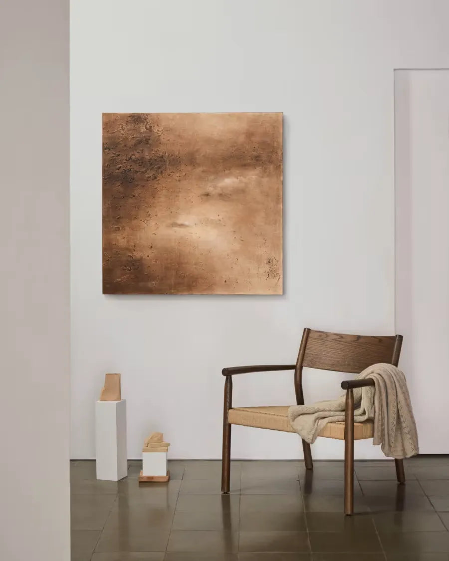 Walnut Oak Japandi Armchair