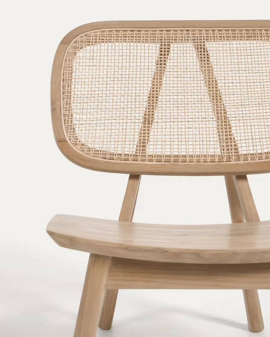 Teak Rattan Japandi Armchair