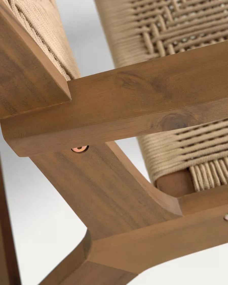 Dark Acacia Japandi Armchair