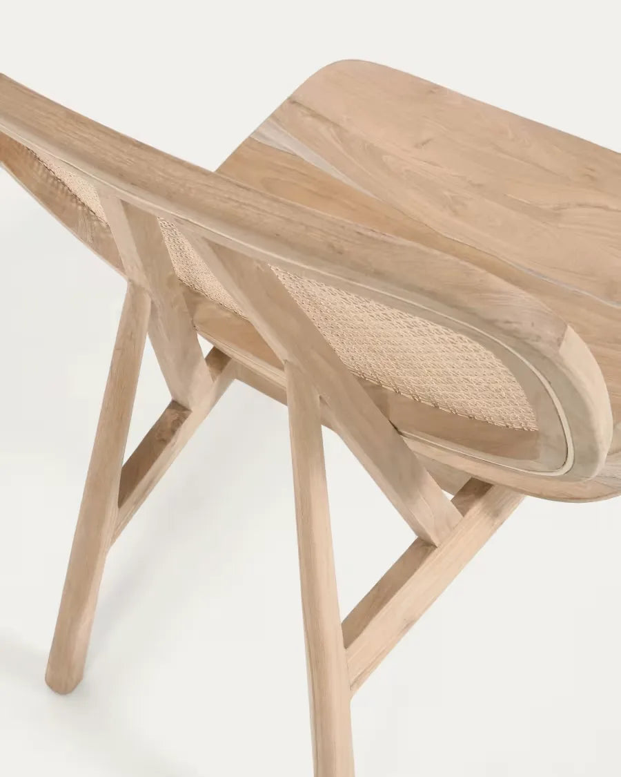 Teak Rattan Japandi Armchair