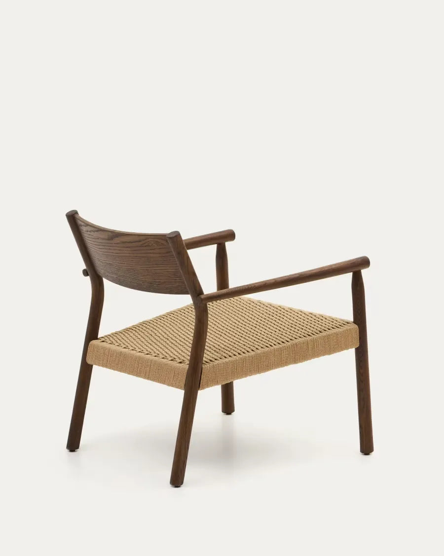 Walnut Oak Japandi Armchair