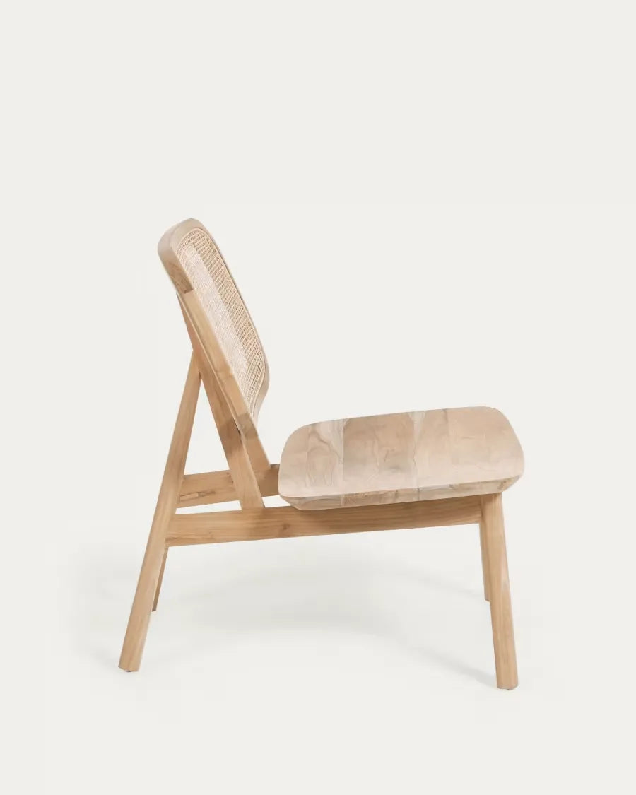 Teak Rattan Japandi Armchair