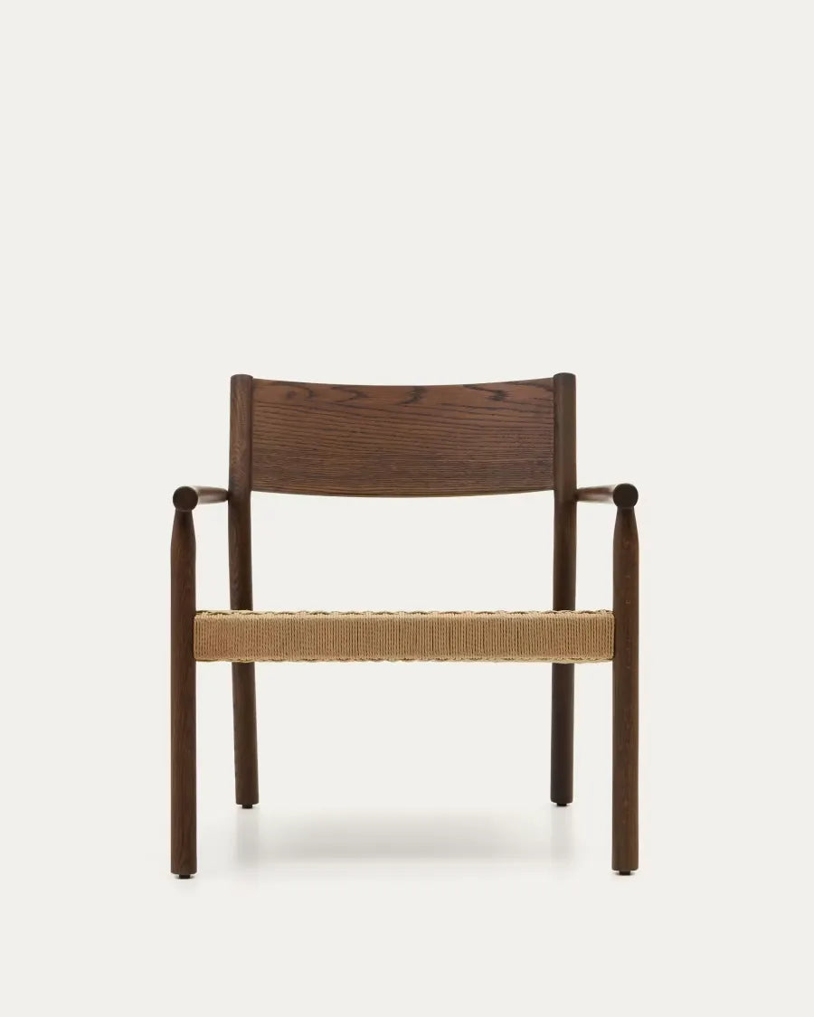 Walnut Oak Japandi Armchair