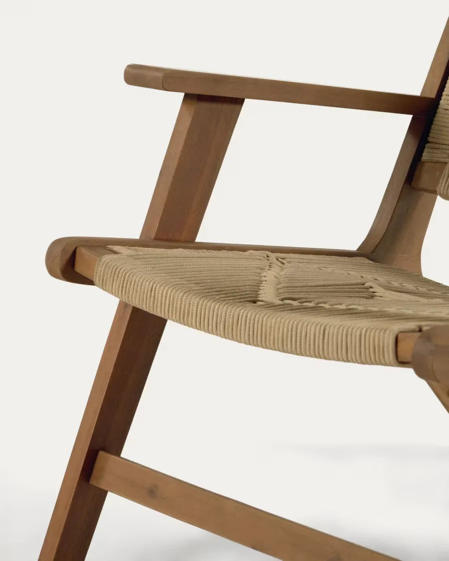 Dark Acacia Japandi Armchair