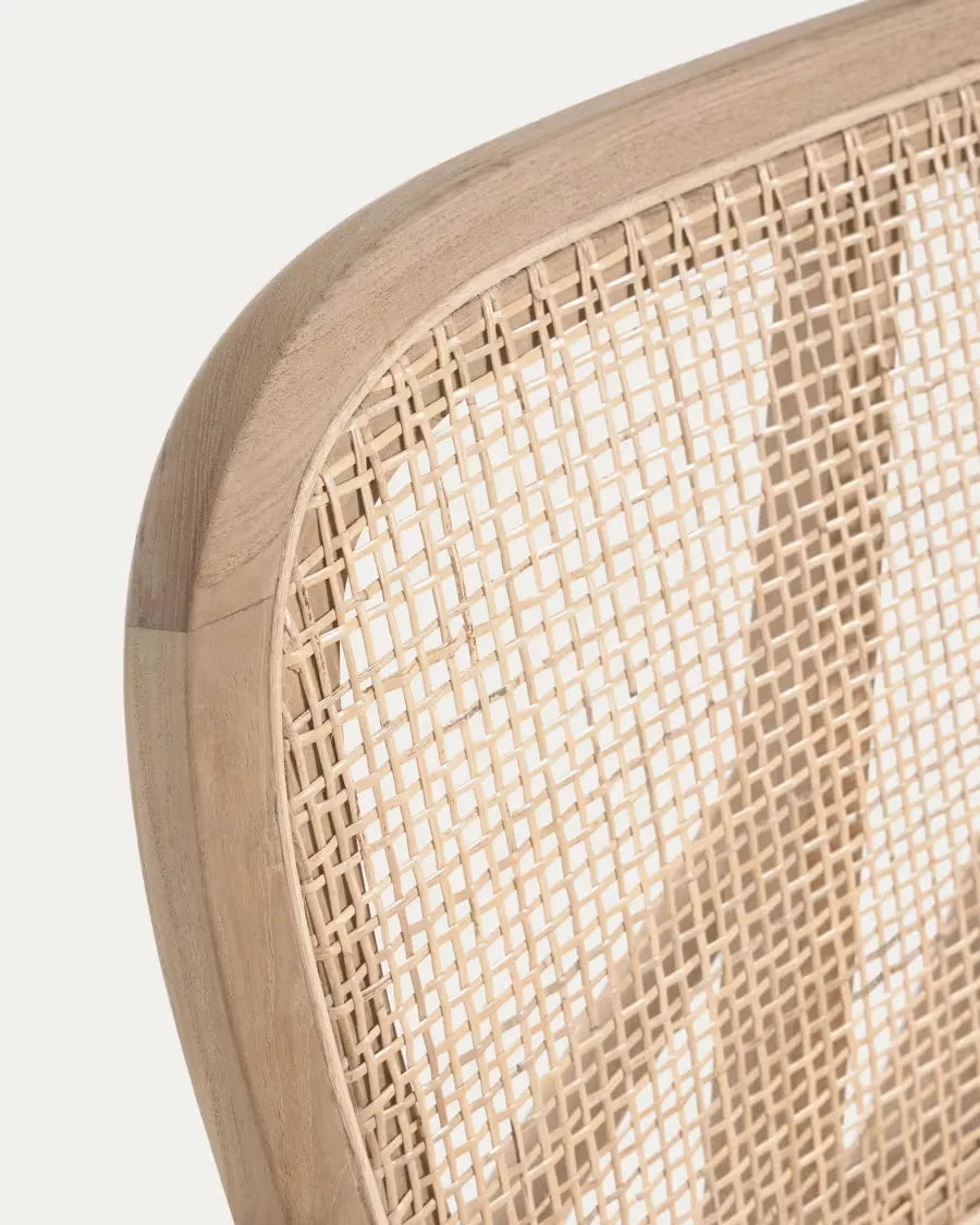 Teak Rattan Japandi Armchair