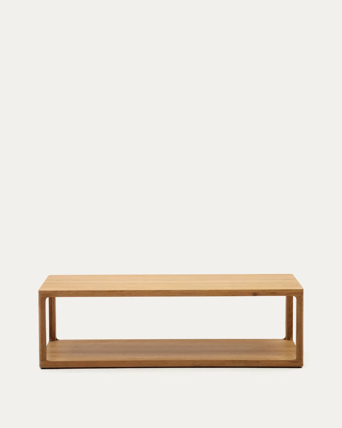 Light Wood Japandi Rectangular Coffee Table