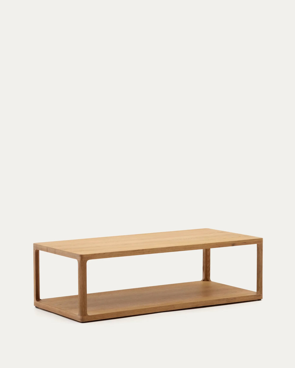 Light Wood Japandi Rectangular Coffee Table
